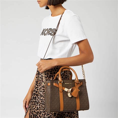 michael kors hamilton small logo satchel|Michael Kors nouveau Hamilton bag.